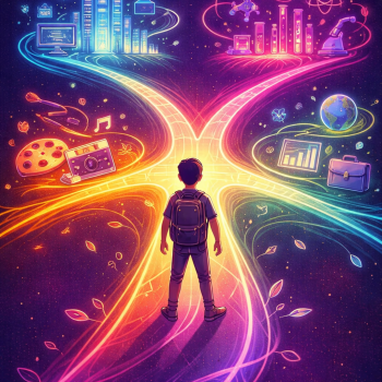 Перекрёсток будущего в ярких цветах